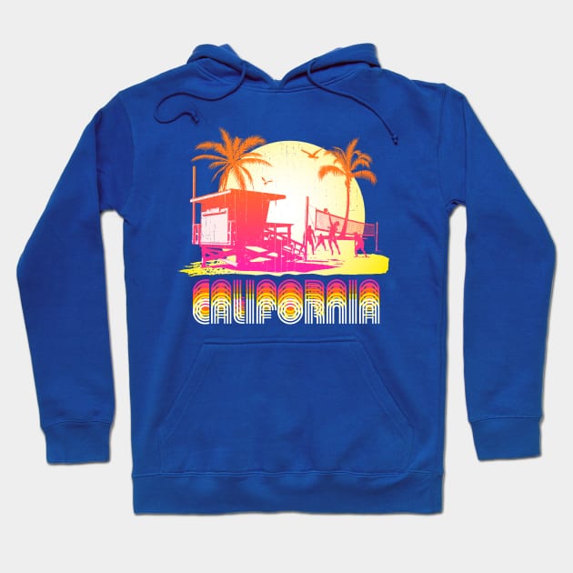 California 80's Tee Hoodie by cjboco